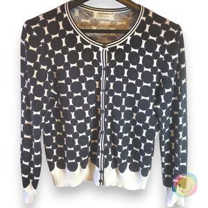 Van Heusen Cardigan Womens XL Polka Dot Disney Bounding Hidden Mickey Preppy